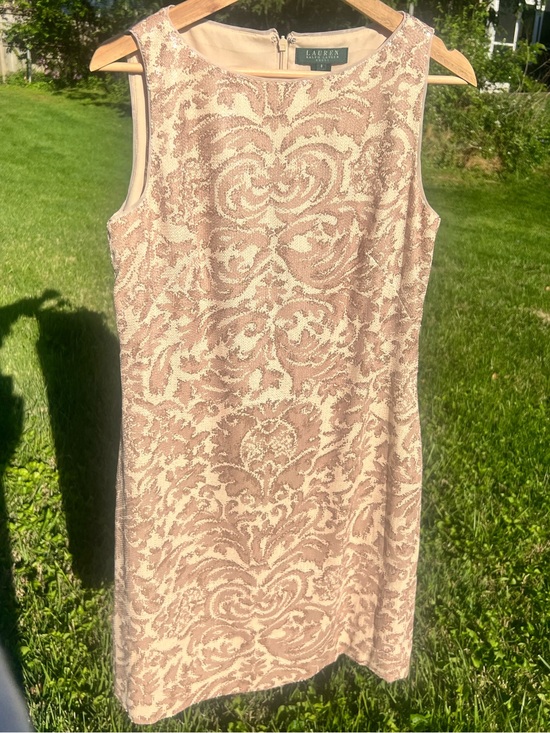 Lauren Ralph Lauren Dresses & Skirts - Ralph Lauren Champagne Damask Sheath Dress